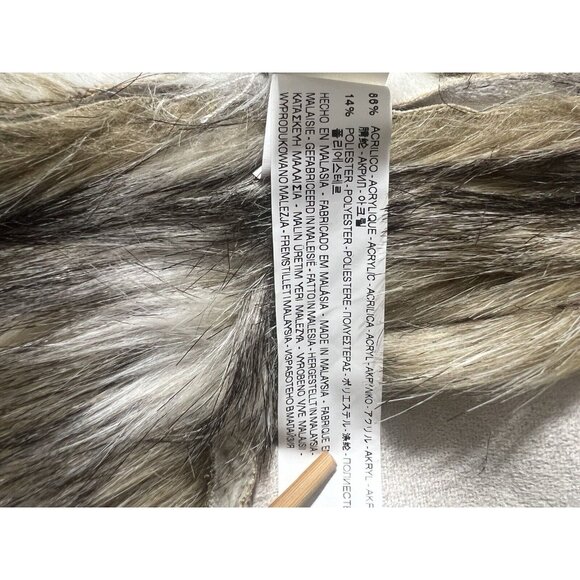Zara Basic Vest Faux Fur Suede Women's S Sleeveless Open Hippie Boho 70s NWT - Picture 8 of 10